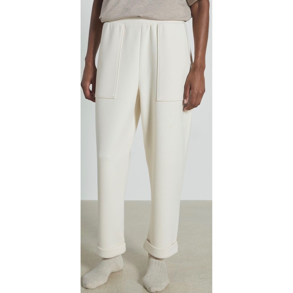 Reiss Dylan Jogger Cream Tapered Lounge Pants Womens Size XS Scandi Cozy Luxe